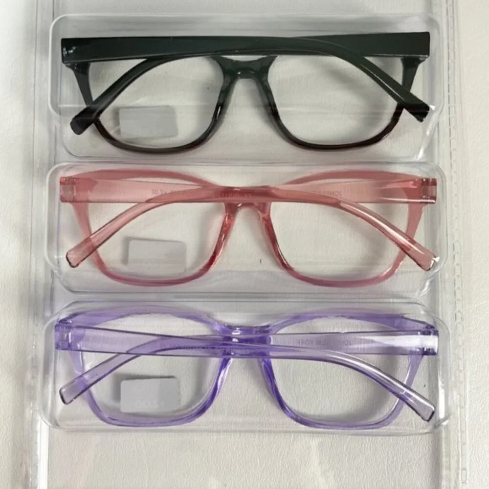Jones New York +2.00 Reading Glasses Purple Pink Black 3 Pair
